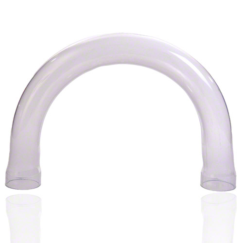 PVC U Transparent Bogen 180&deg; in DIN Abmessung, Klebemuffe