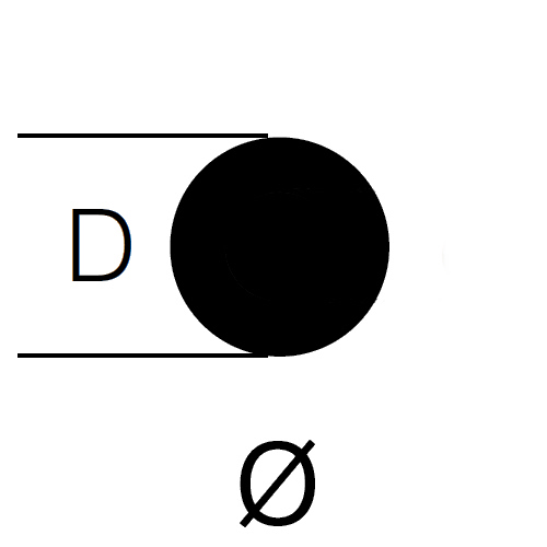 PEHD-Vollstab, L&auml;nge 1000 mm