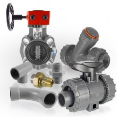 PVC U 
ROHRSYSTEME: PVC U Rohre, Formteile und Armaturen
f&uuml;r die
Wassertechnik